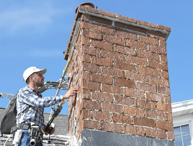Brickwork for a chimney rebuild by Maple Heights Chimney Sweep in Maple Heights, OH