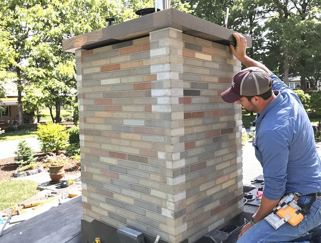 Maple Heights Chimney Sweep completing a modern chimney remodel in Maple Heights, OH