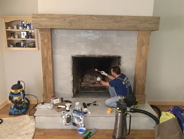 Detailed creosote removal process by Maple Heights Chimney Sweep in Maple Heights, OH