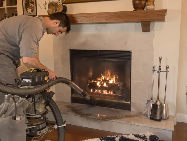 Routine fireplace upkeep by Maple Heights Chimney Sweep in Maple Heights, OH